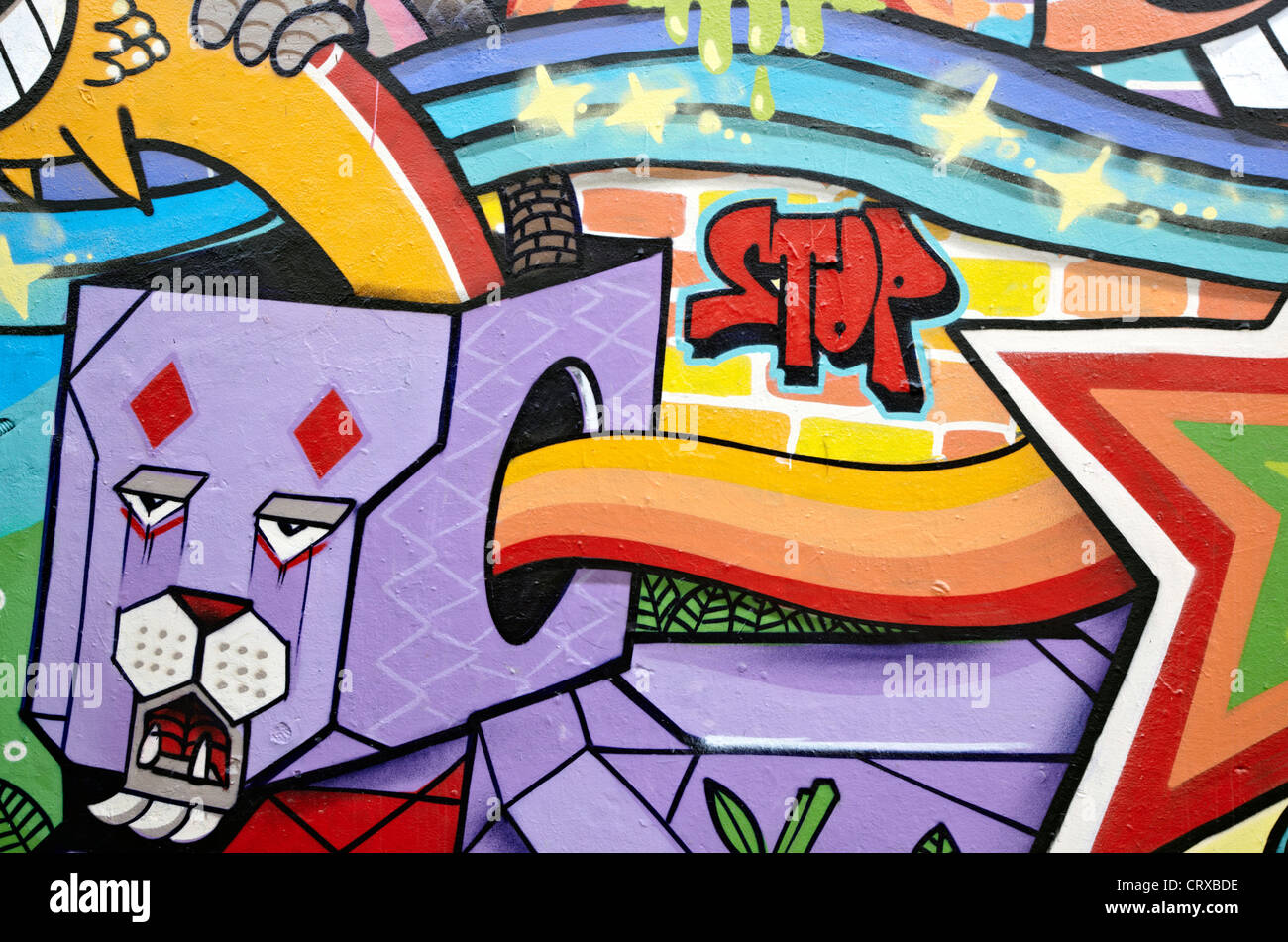 Graffiti-London-UK Stockfoto