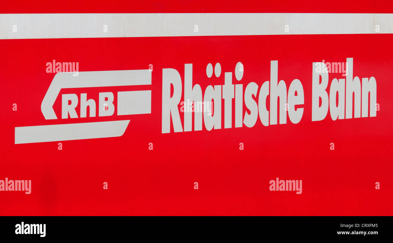 Logo der Rhätischen Bahn Stockfoto