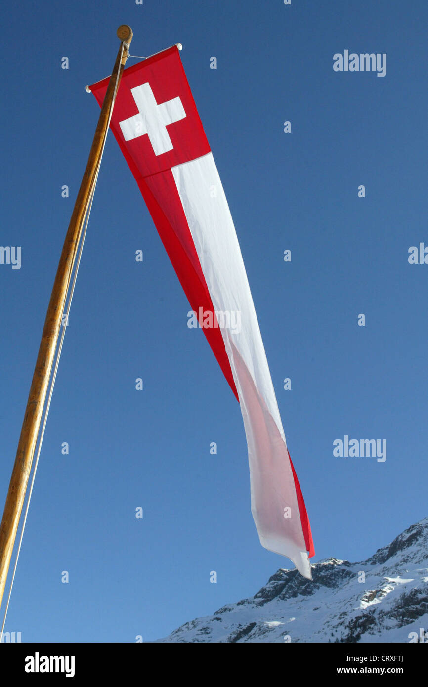 Die Schweizer Flagge Stockfoto
