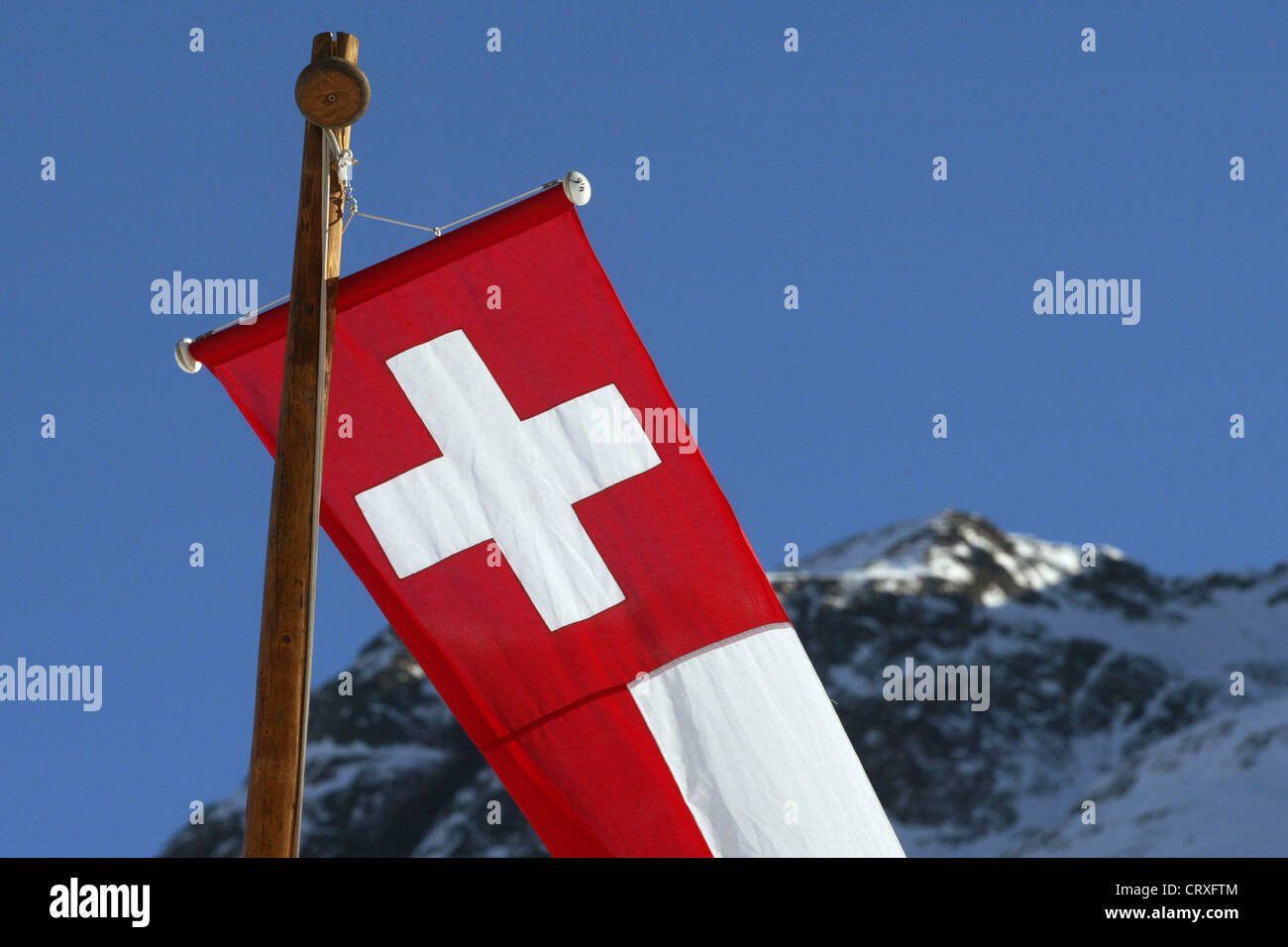 Die Schweizer Flagge Stockfoto