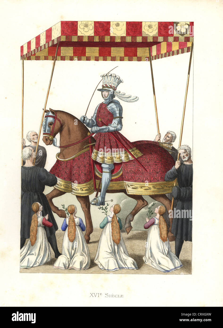 König Louis XII von Frankreich, von einem Miniatur-Gemälde von Jean Marot oder Desmarts. Stockfoto