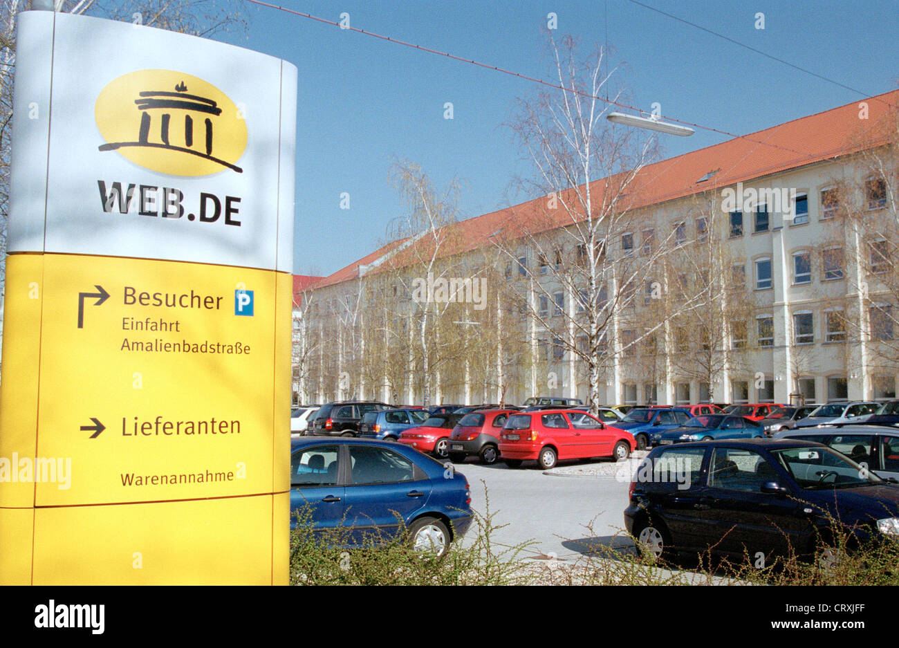 Hauptsitz des Unternehmens in Karlsruhe-web.de Stockfoto