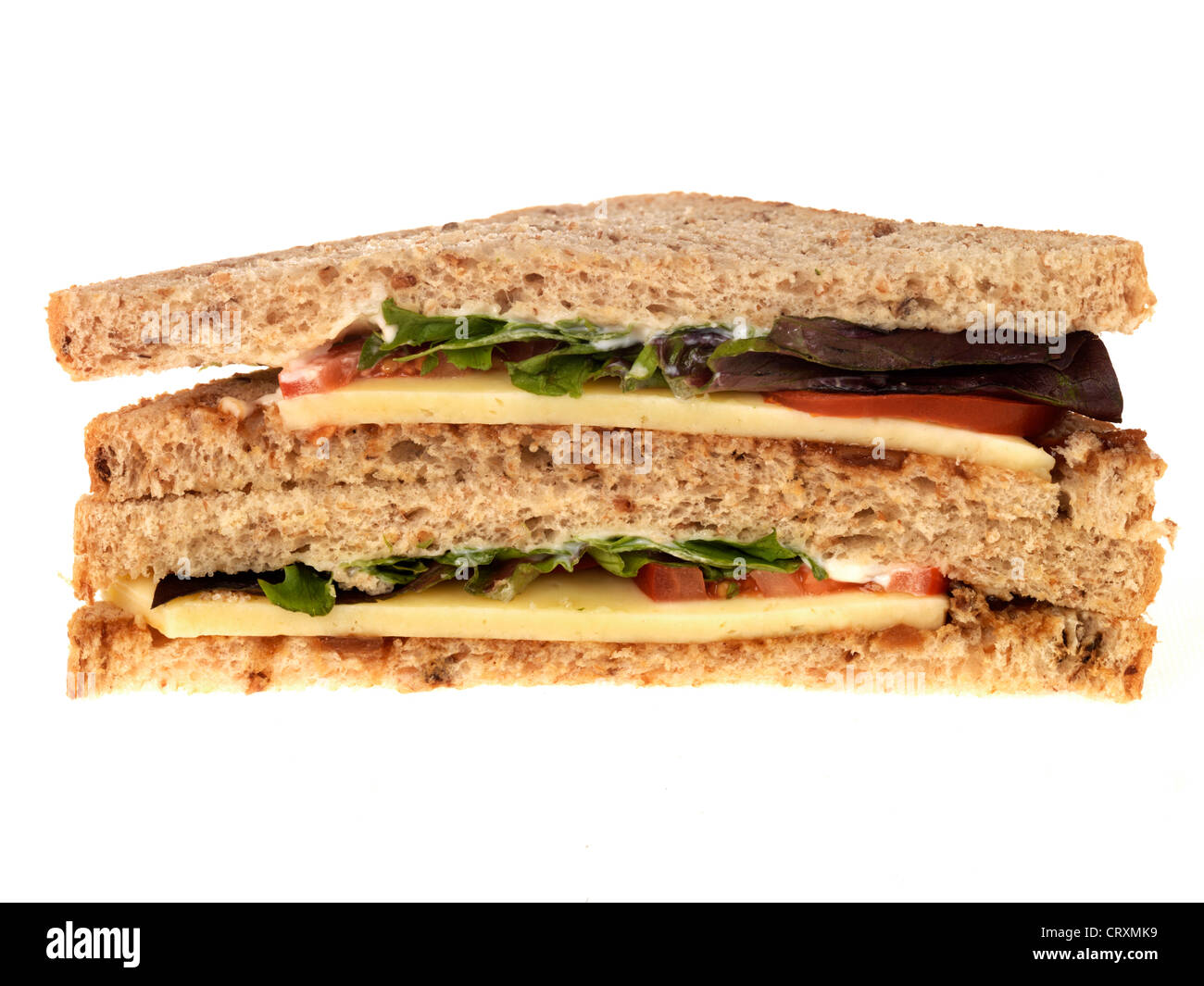 Käse und Salat-Sandwich Stockfoto
