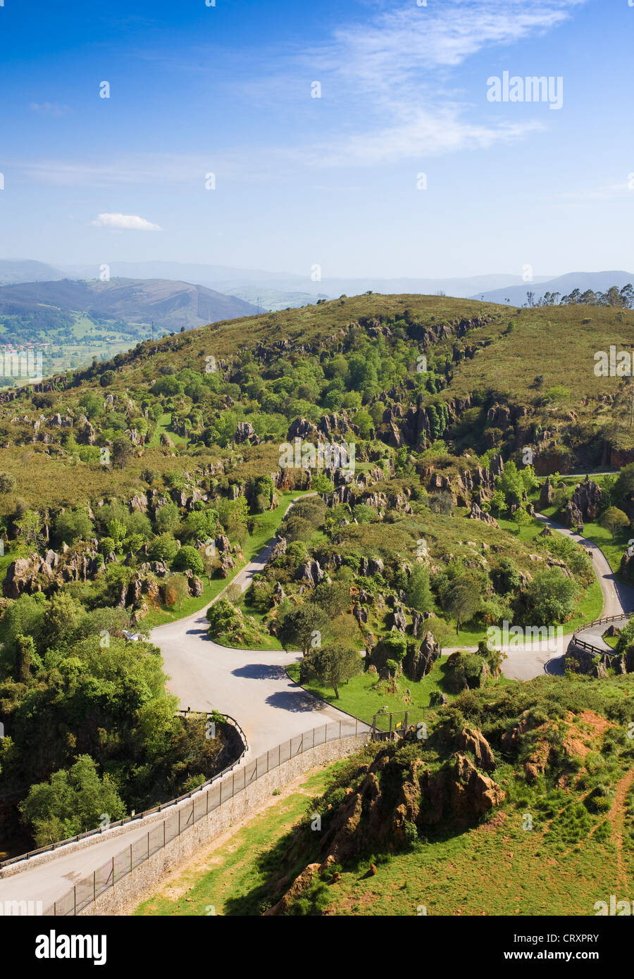 Bild eines Zoos in Kantabrien, Spanien, schöne Landschaft Stockfoto