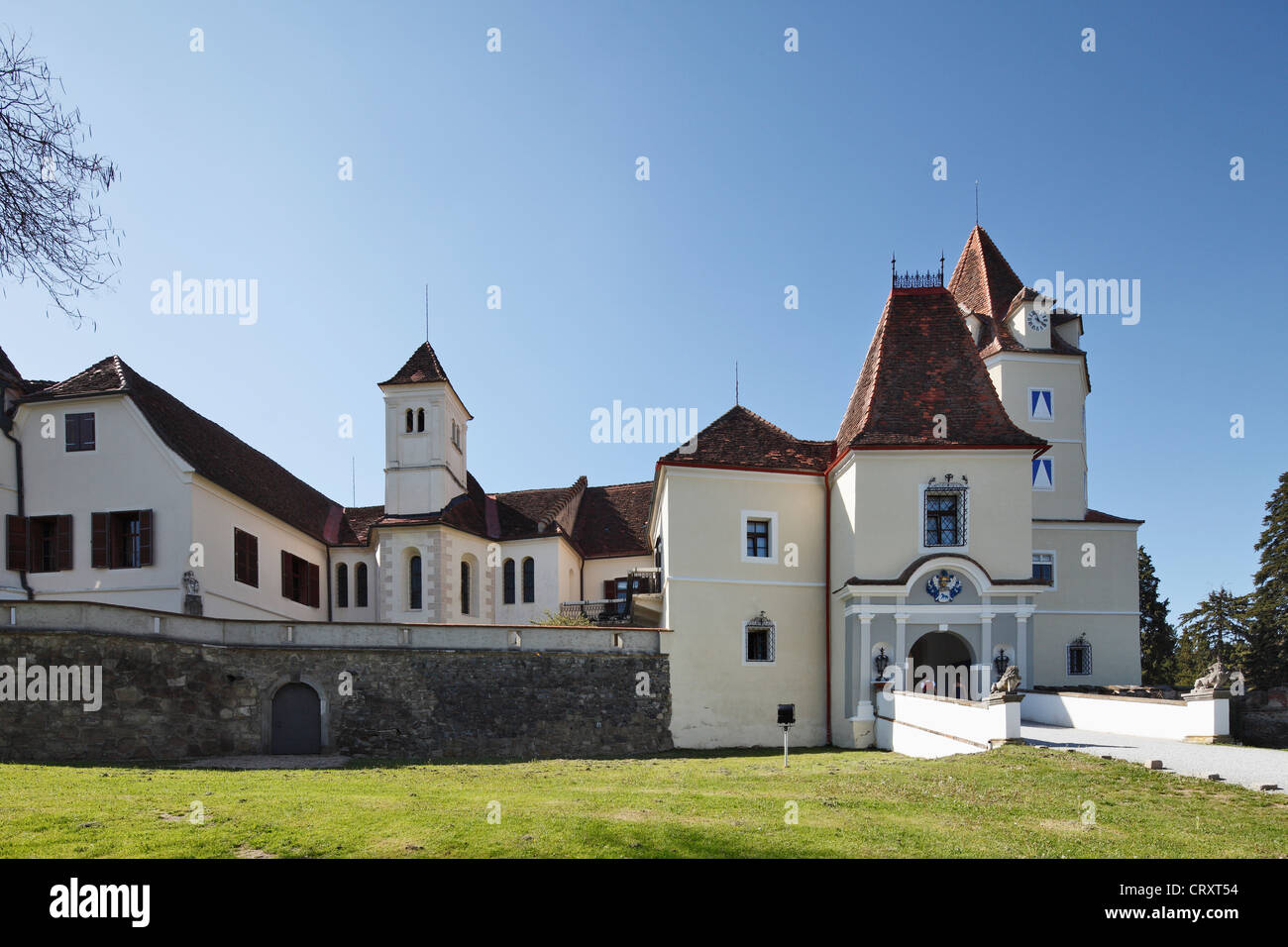 Österreich, Steiermark, Ansicht von Kornberg Burg Stockfoto