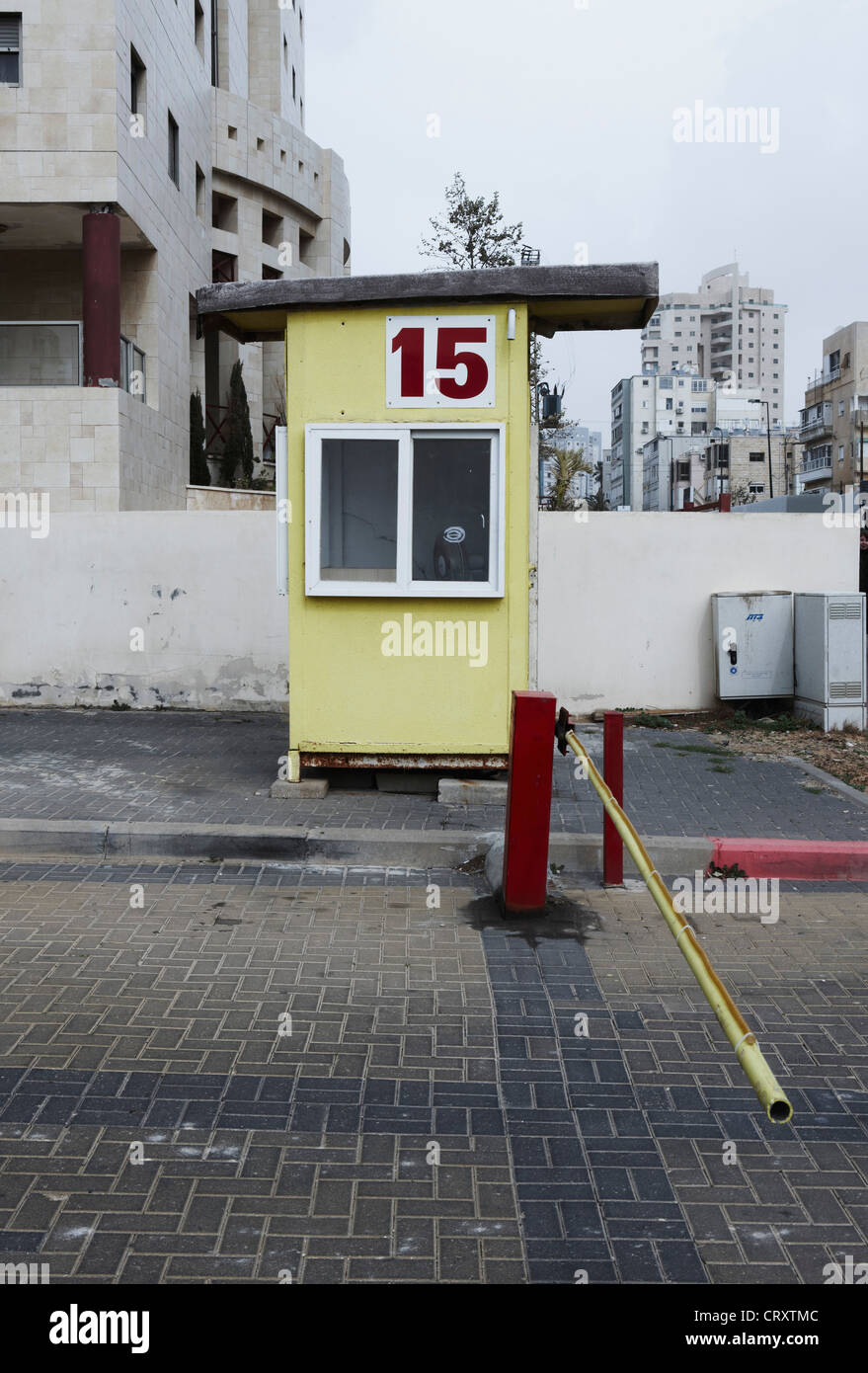 Israel, Blick auf Parkplatz stand und pole Stockfoto