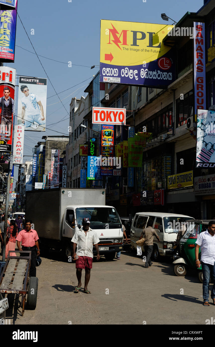 Der Pettah Marktgebiet von Colombo Sri Lanka, Asien Stockfoto