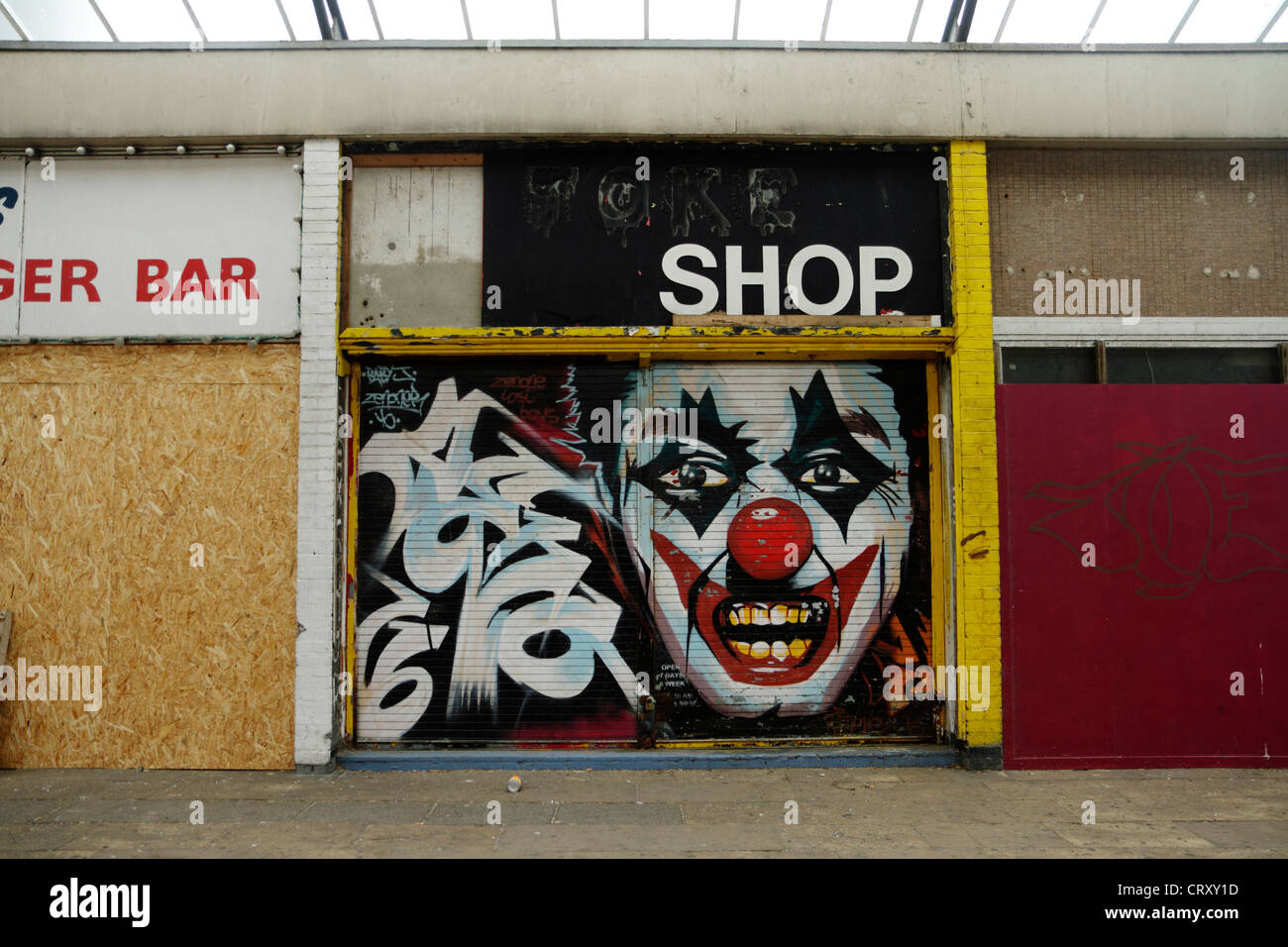 Witz-Shop, Margate Kent geschlossen. UK Stockfoto
