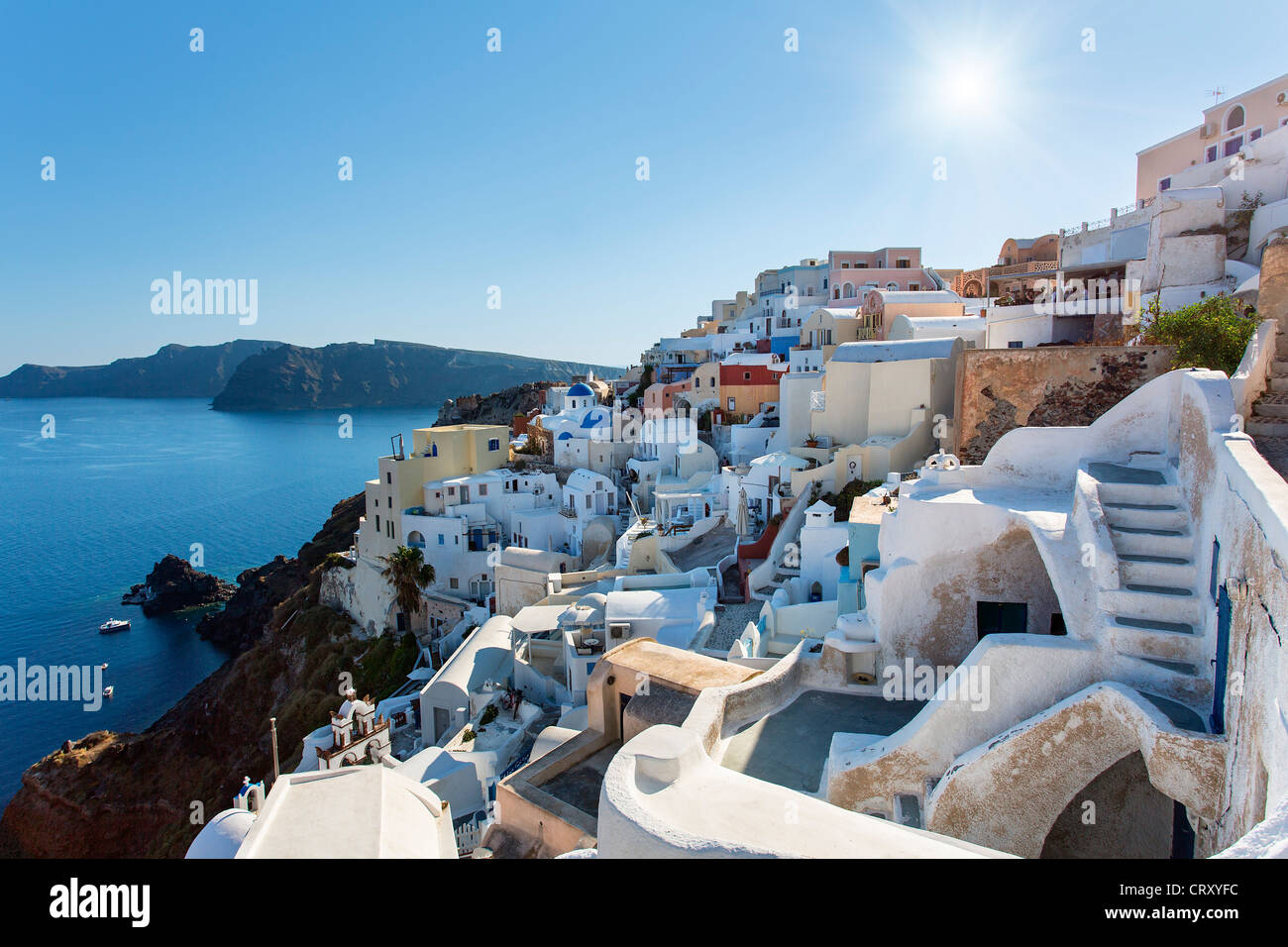 Santorini, Oia, weiß getünchten Haus Stockfoto