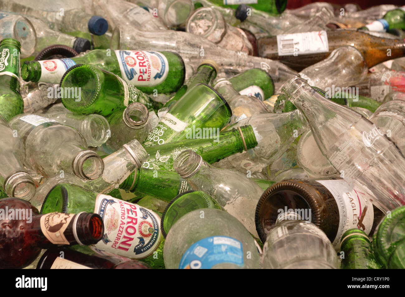 Glas-Flaschen Stockfoto