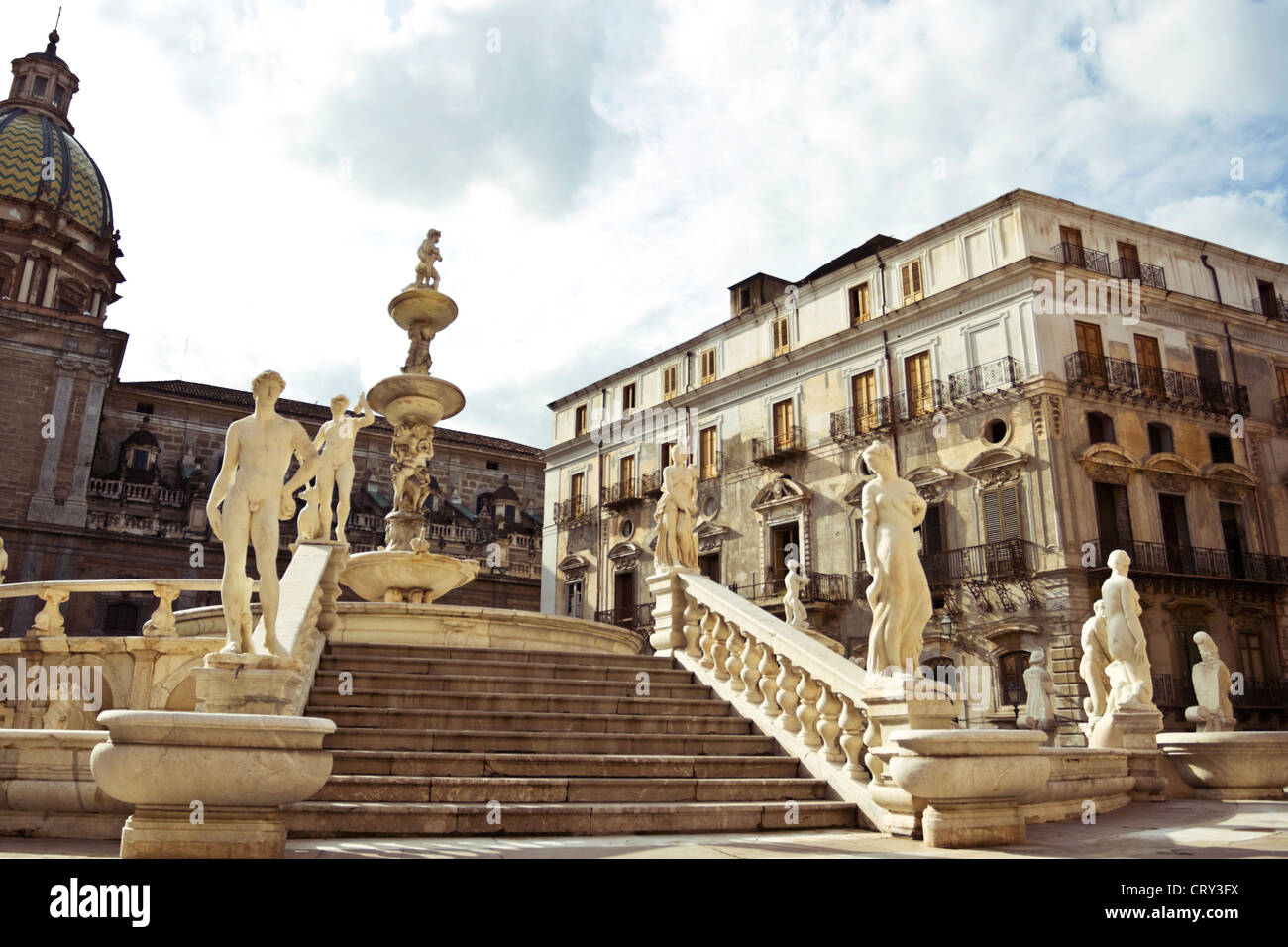 Piazza Pretoria, Palermo, Sizilien (Italien) Europa Stockfoto