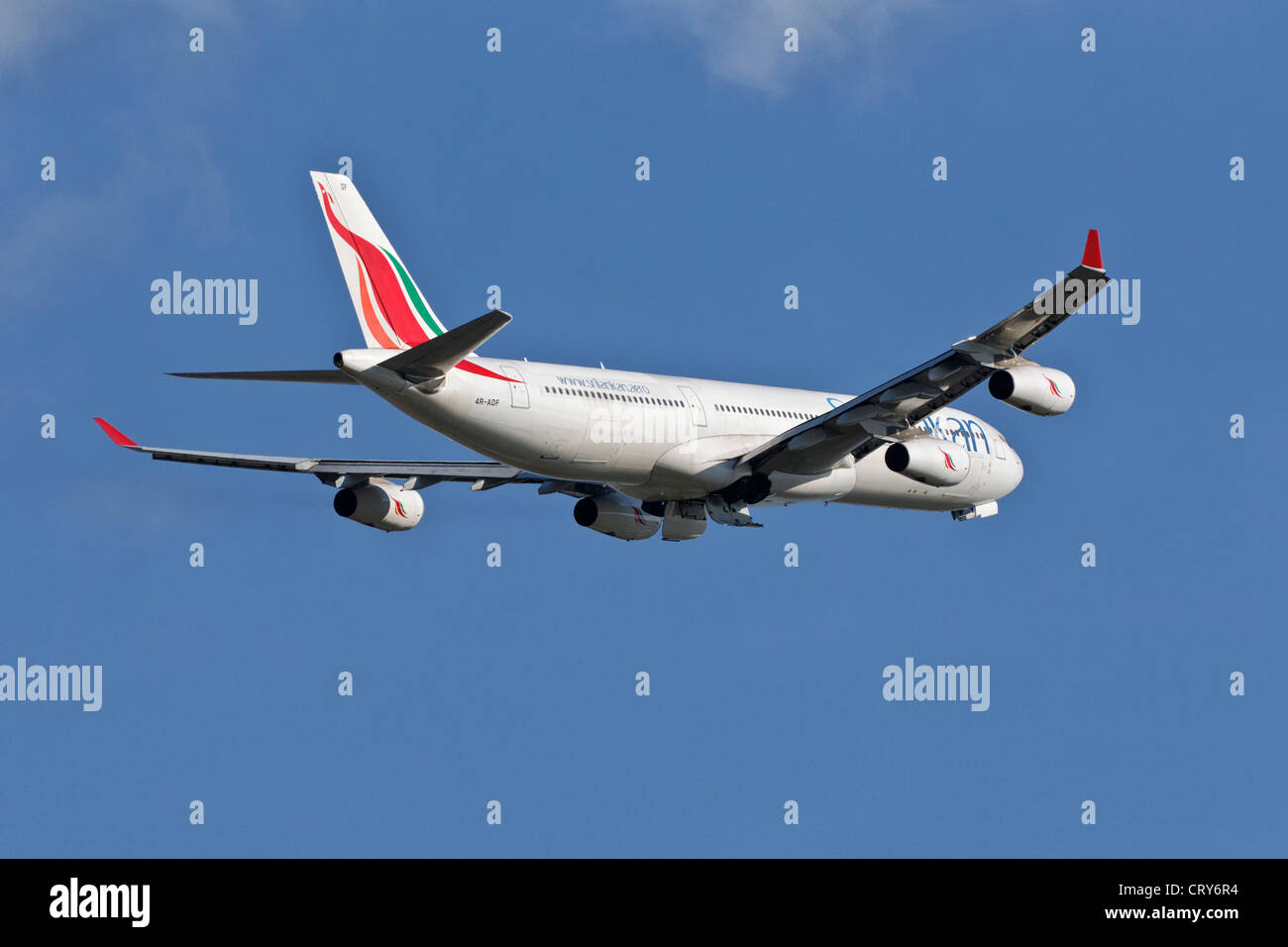 Ein Airbus A340 von Sri Lanka airways Stockfoto