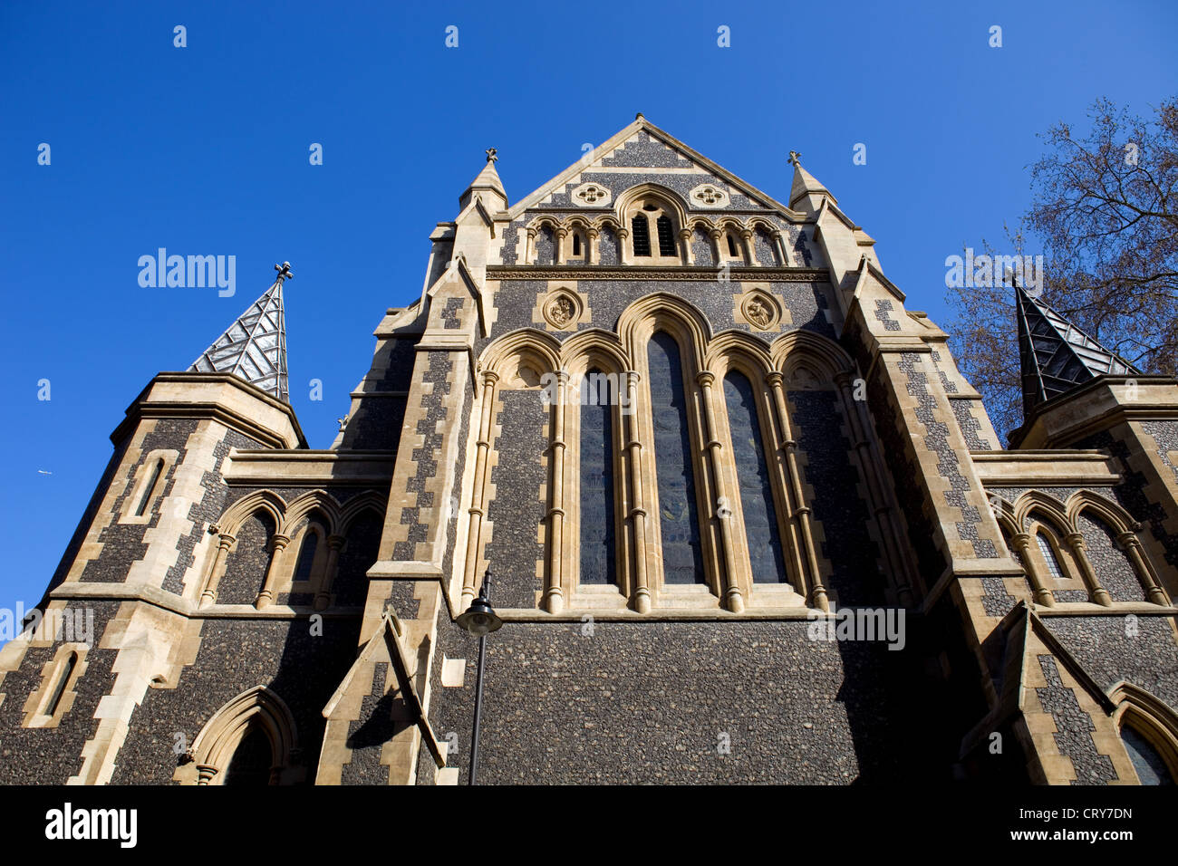 Detail der Temple Church in London, uk Stockfoto