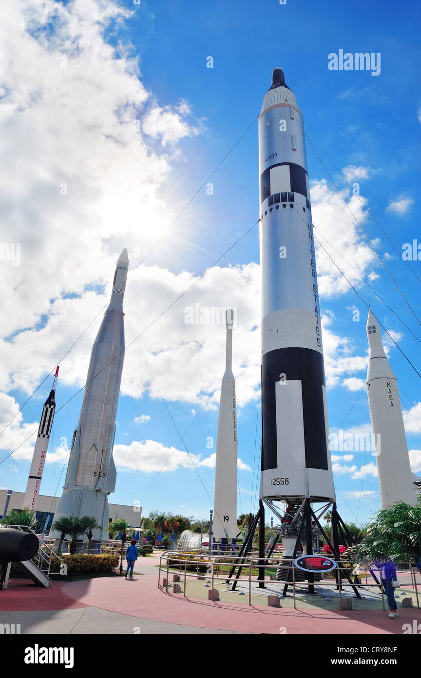 Kennedy Space Center Rocket Garden Stockfoto