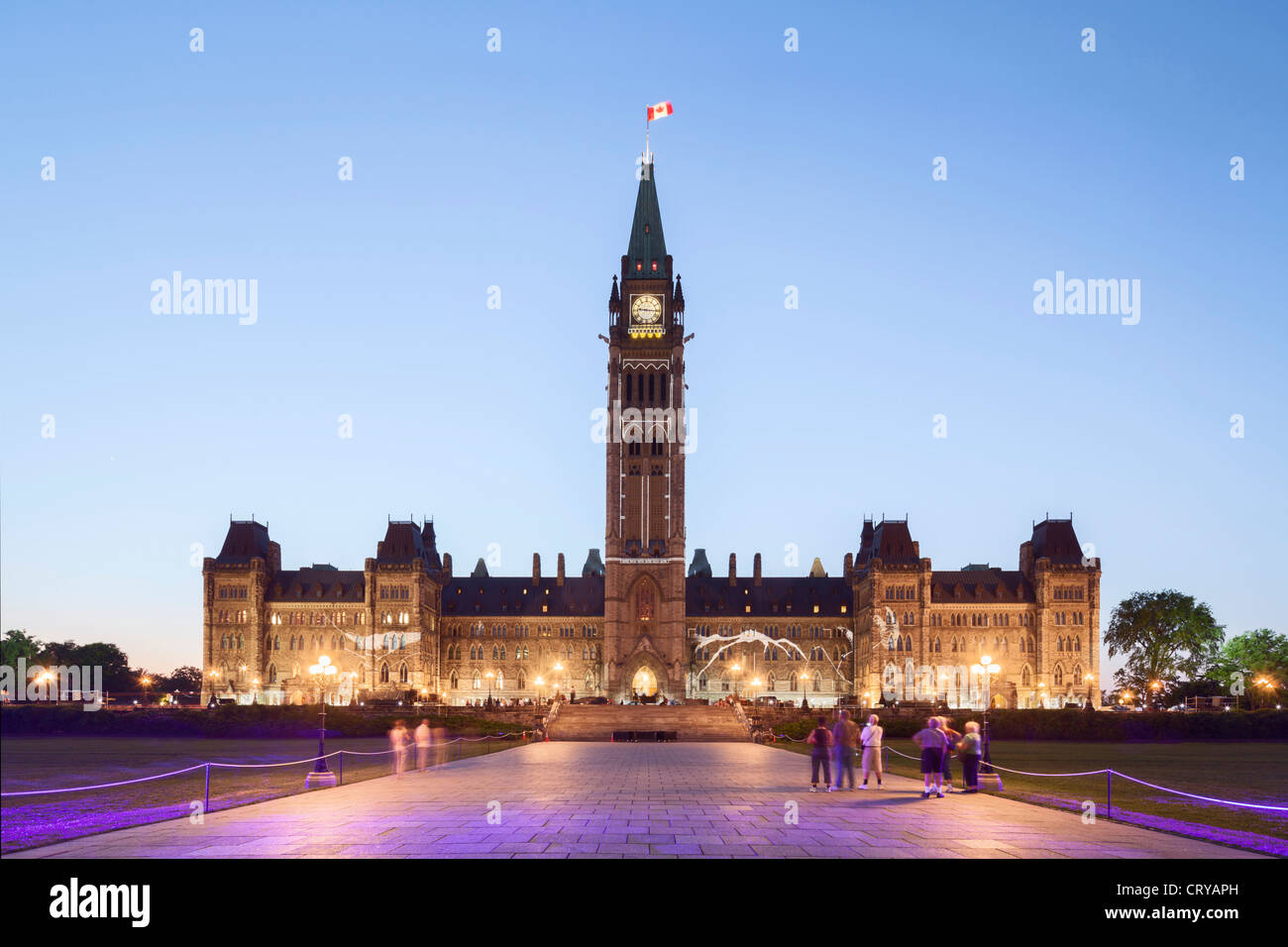 Ton-Licht-Show, Parliament Hill, Ottawa Stockfoto