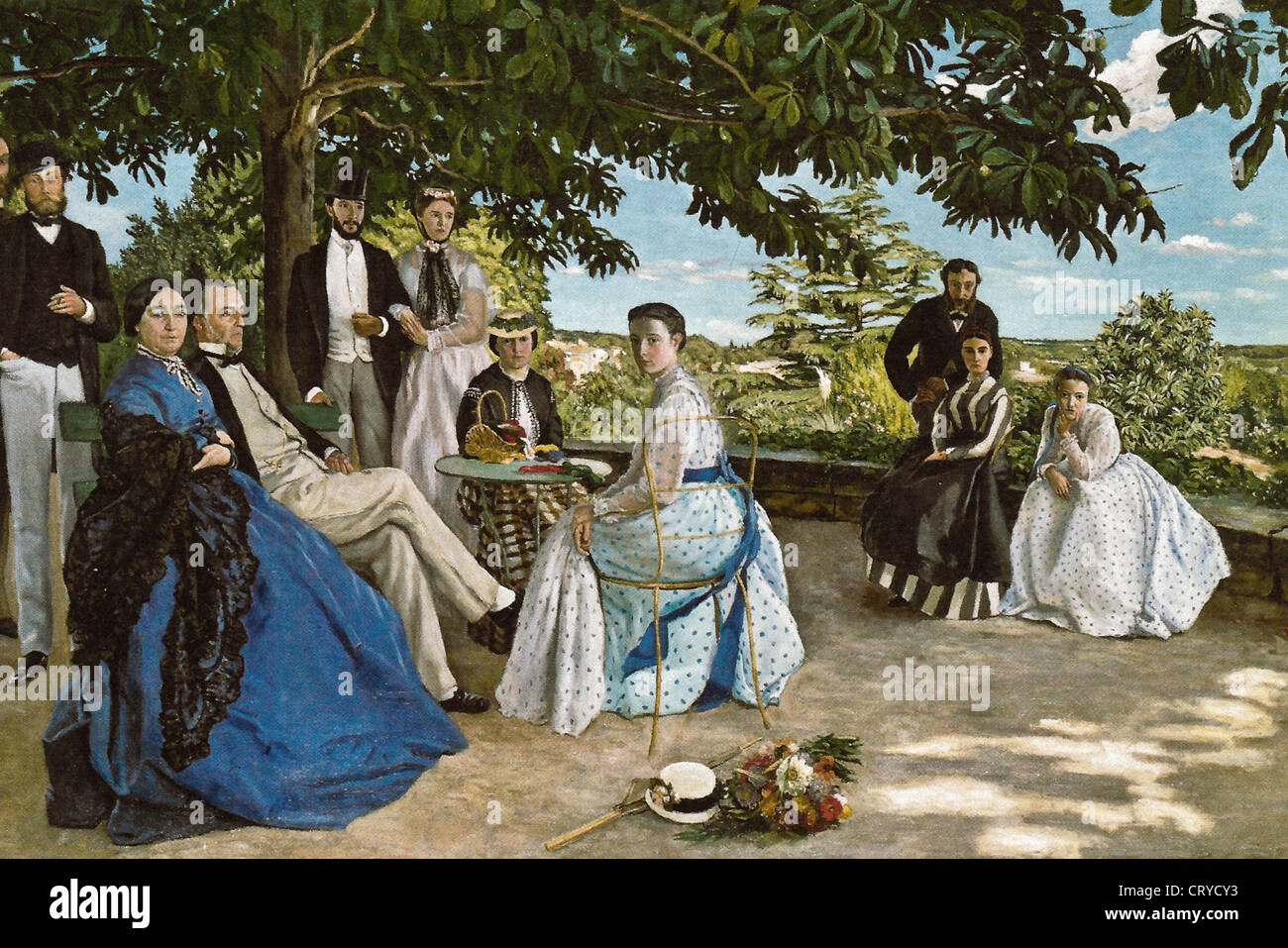 Frédéric Bazille Familientreffen 1867 XIX Jahrhunderts Musée d ' Orsay - Frankreich Stockfoto