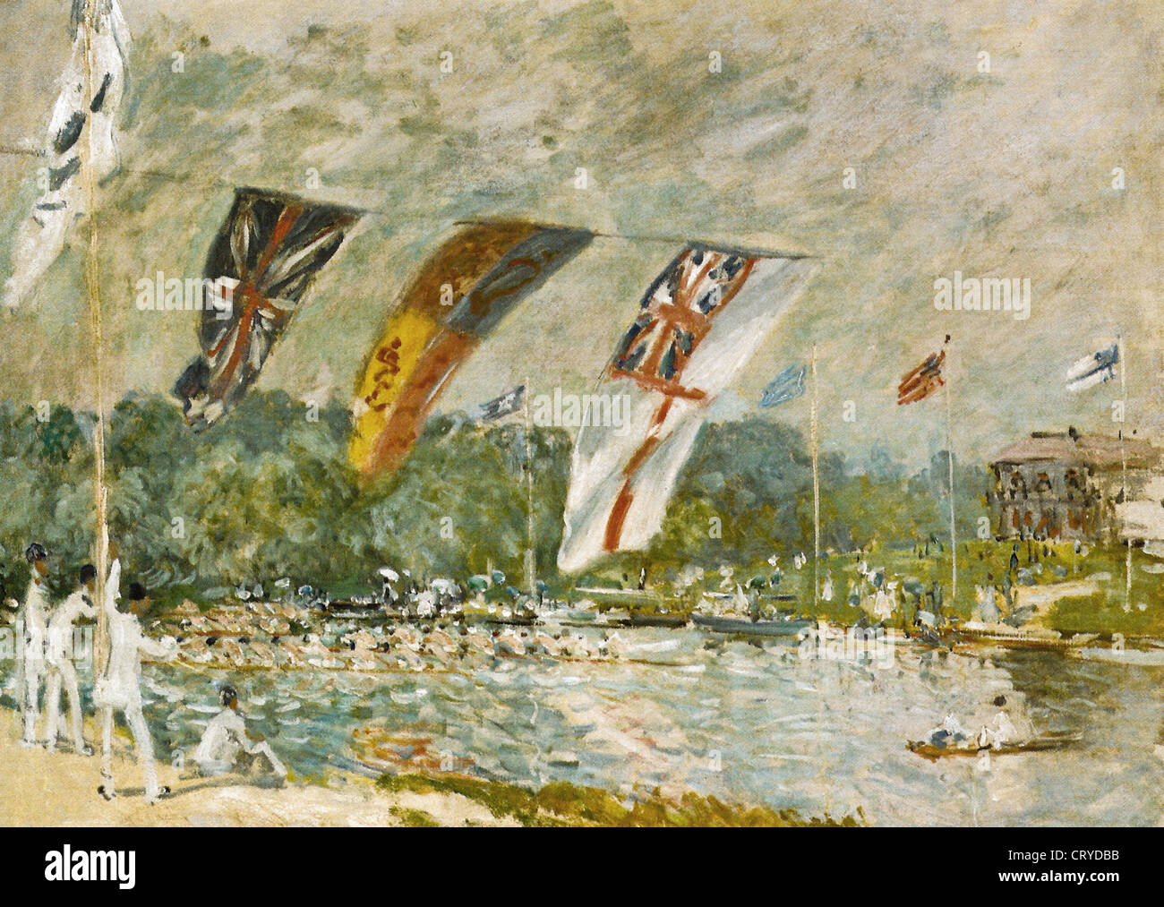 Alfred Sisley - Bootfahren am Maulwurfingen 1899 XIX Jahrhunderts Musée d ' Orsay - Frankreich Stockfoto