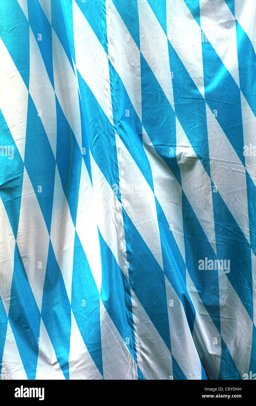 Berlin Fahne mit blauen und weißen Diamanten von Bayern Stockfoto