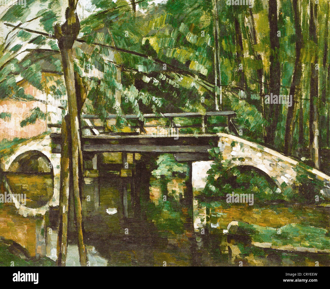 Paul Cézanne The Bridge in Maincy XIX Jahrhunderts Musée d ' Orsay - Frankreich Stockfoto