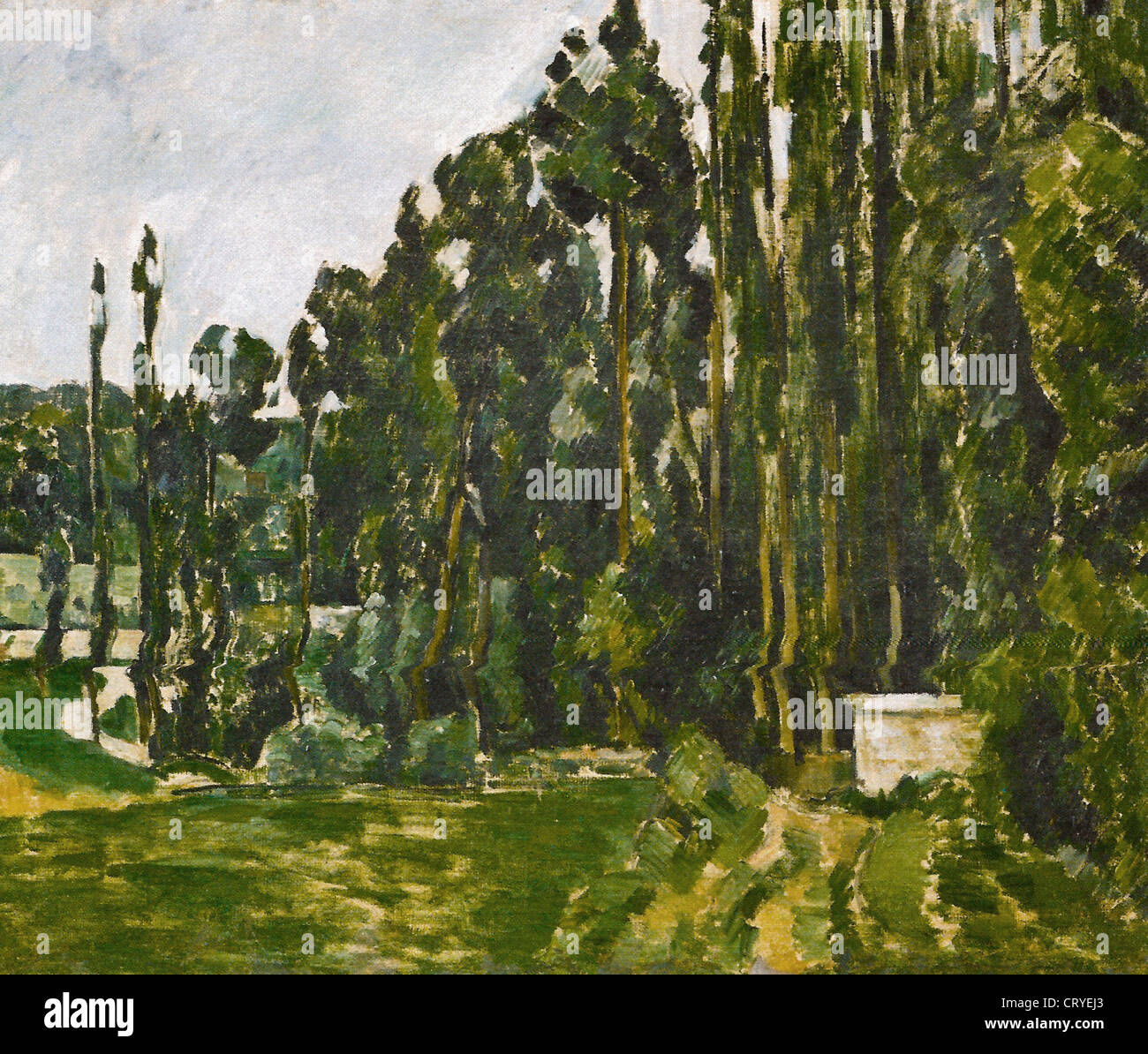 Paul Cézanne die Pappeln 1870 XIX Jahrhunderts Musée d ' Orsay - Frankreich Stockfoto