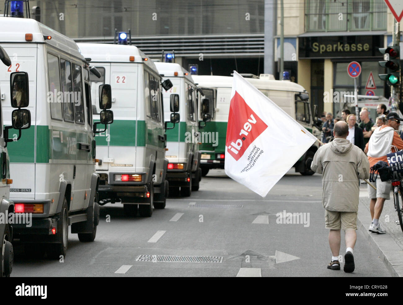 Montagsdemo in Berlin gegen Hartz IV Stockfoto