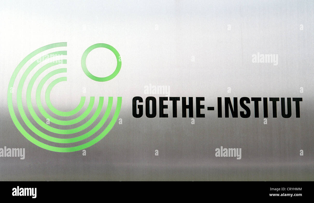 Das Logo des Goethe-Instituts Stockfoto