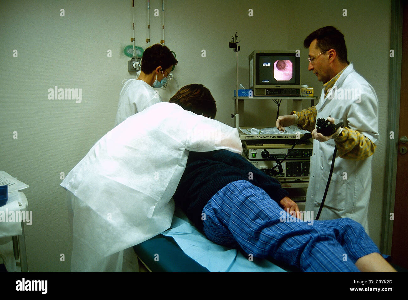 MAGEN, ENDOSKOPIE-UNTERSUCHUNG Stockfoto