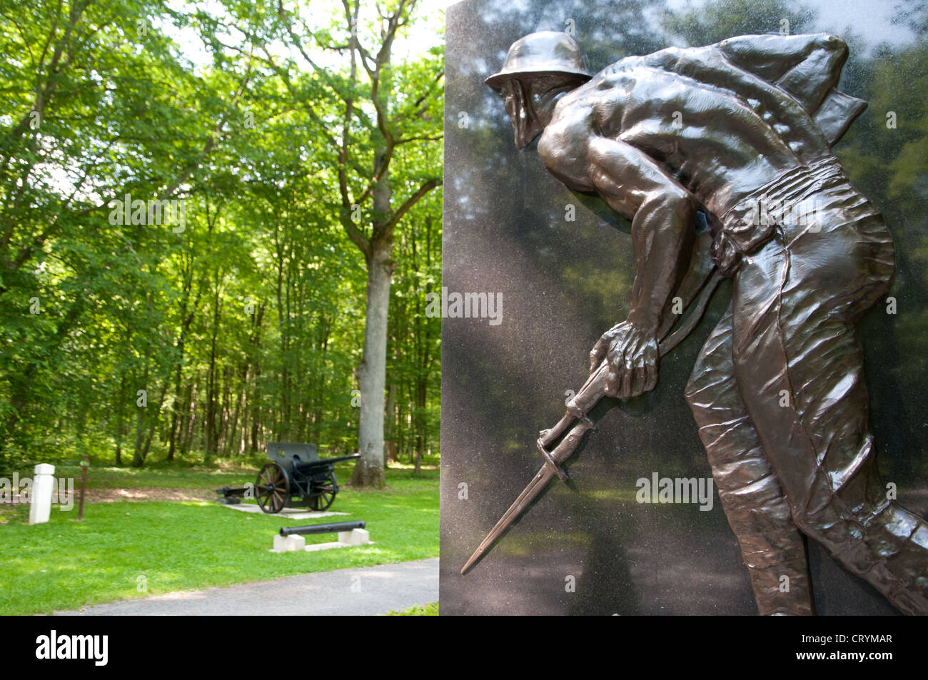 U.S. 4. Marine Brigade Memorial, Bellau Wood, Departement Aisne, Frankreich Stockfoto