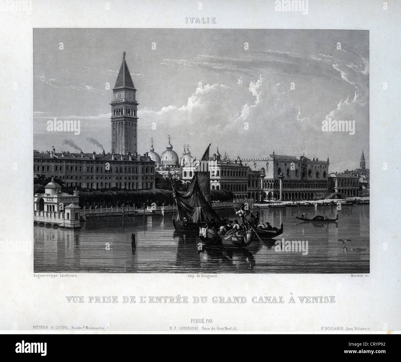 Vue Prise De l ' entre De Grand Canal A Venise, 1841 von Exkursionen Daguerriennes Stockfoto