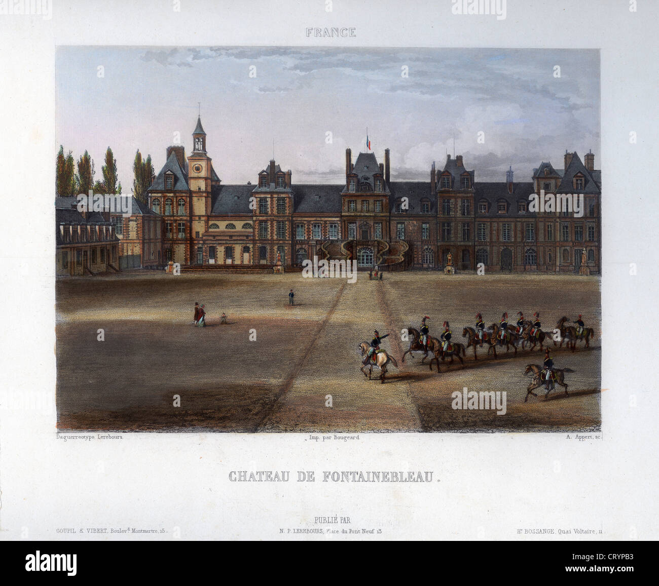 Chateau de Fontainebleau, 1841, von Exkursionen Daguerriennes Stockfoto