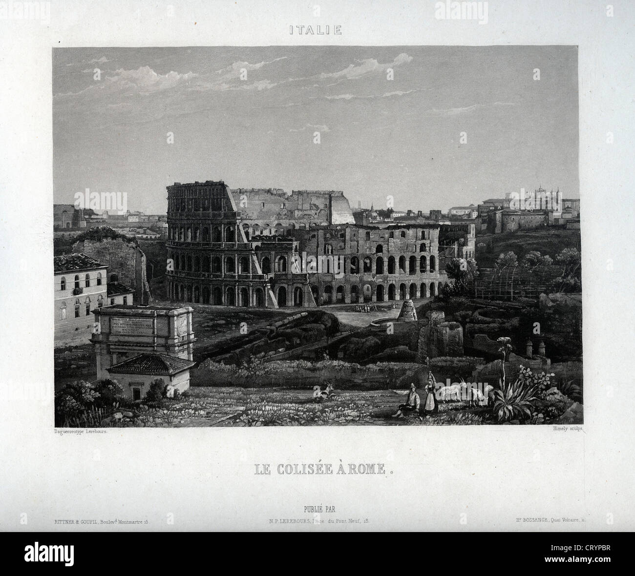 Le Colisee A Rom, 1841 von Exkursionen Daguerriennes Stockfoto