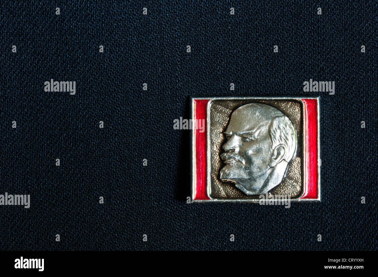 Ein Russe, Sowjetunion, Lenin Revers Abzeichen Stockfoto