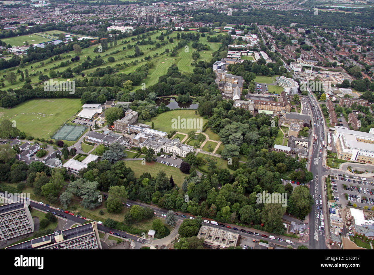 Luftbild Roehampton University, London SW15 Stockfoto