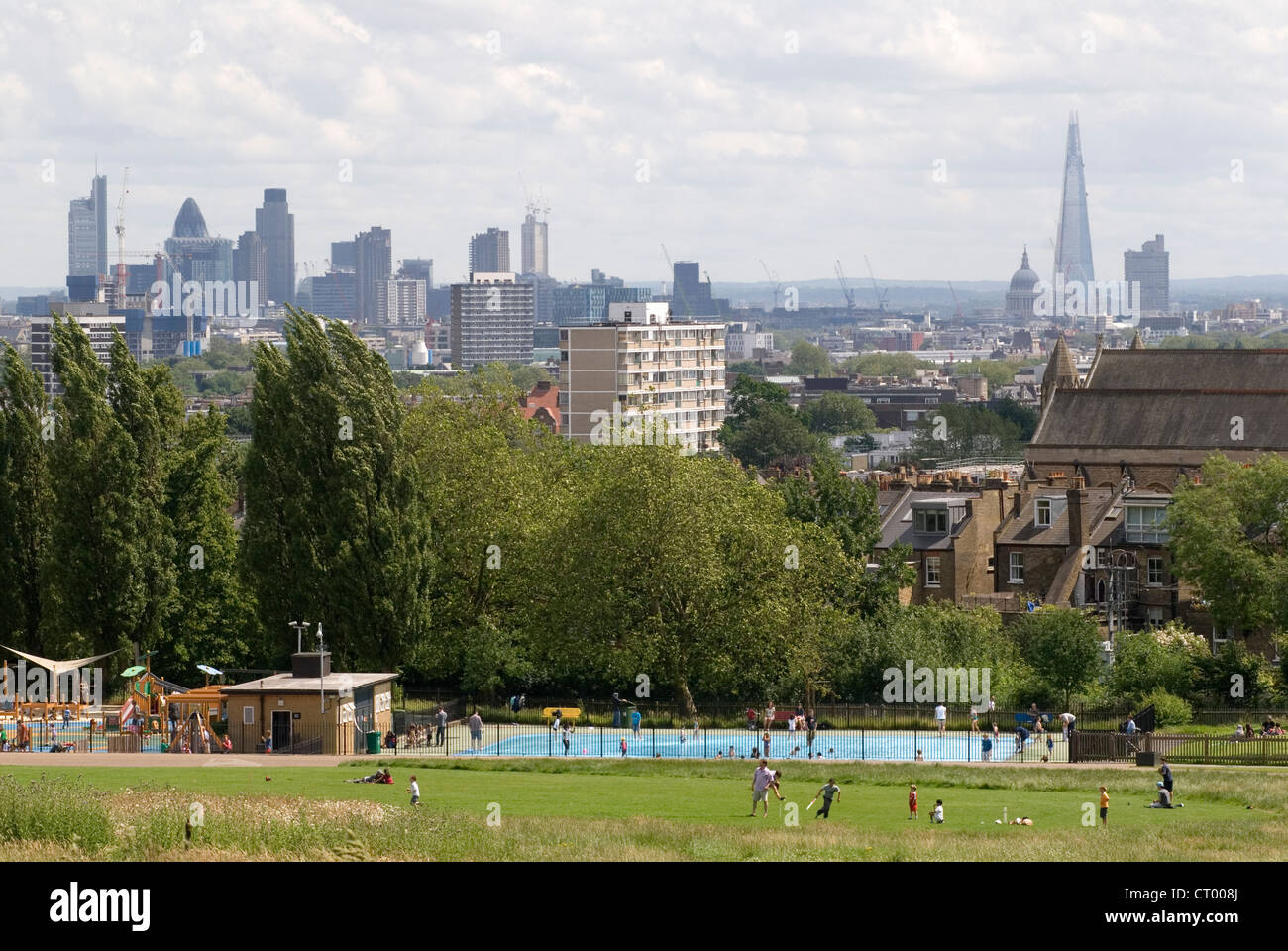 Parliament Hill Fields Hampstead North London Skyline 2012 Grossbritannien Homer Sykes In Den 2010er Jahren Stockfotografie Alamy