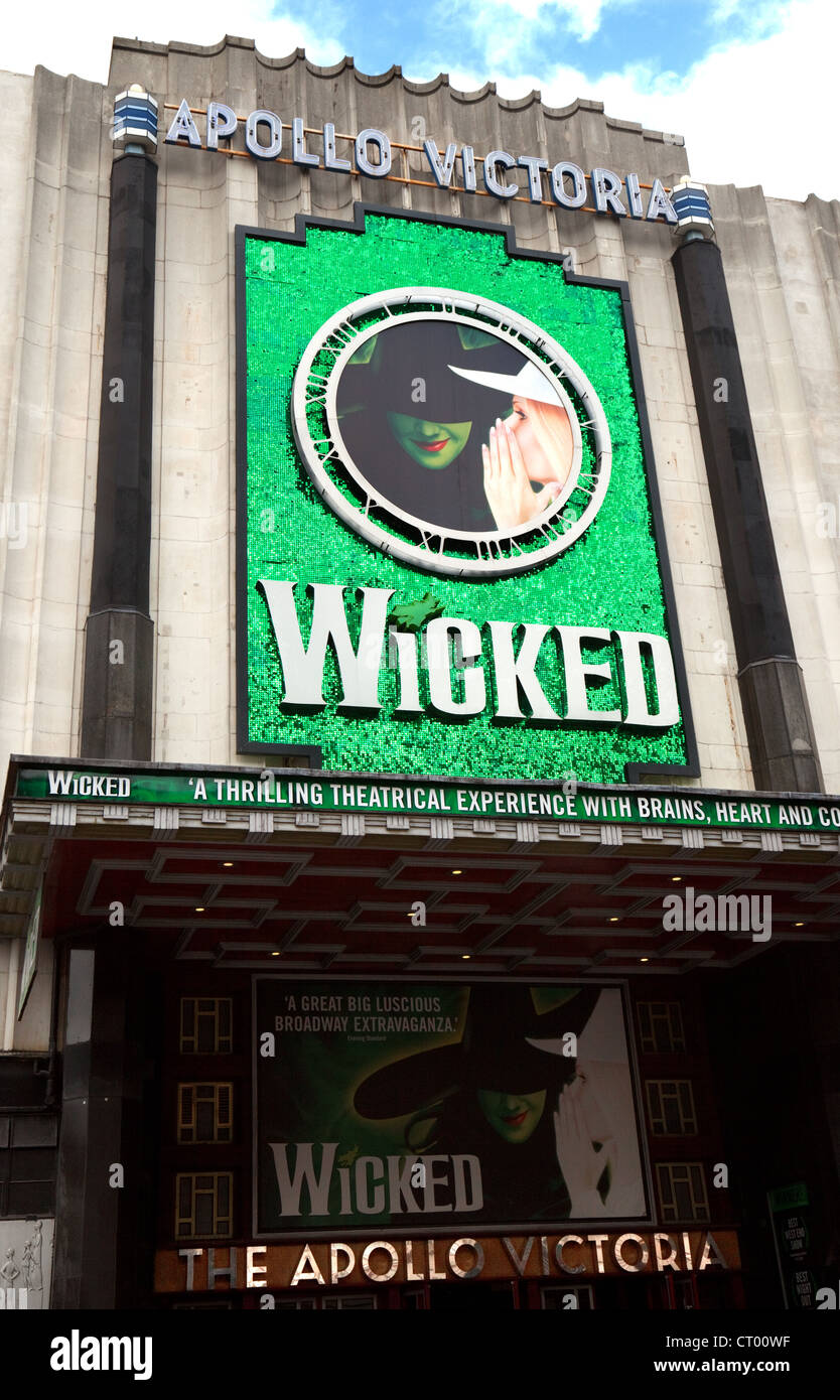 Das Westend Musical "Wicked" im Apollo Victoria Theatre, London UK Stockfoto