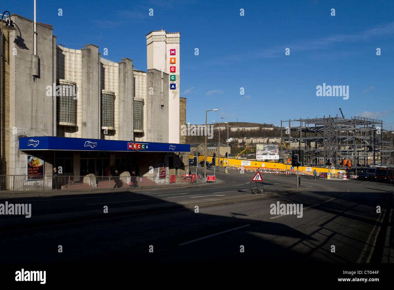 Mecca Bingo-Halle, Broad Street, Halifax, West Yorkshire. Früher das Halifax Odeon. Stockfoto