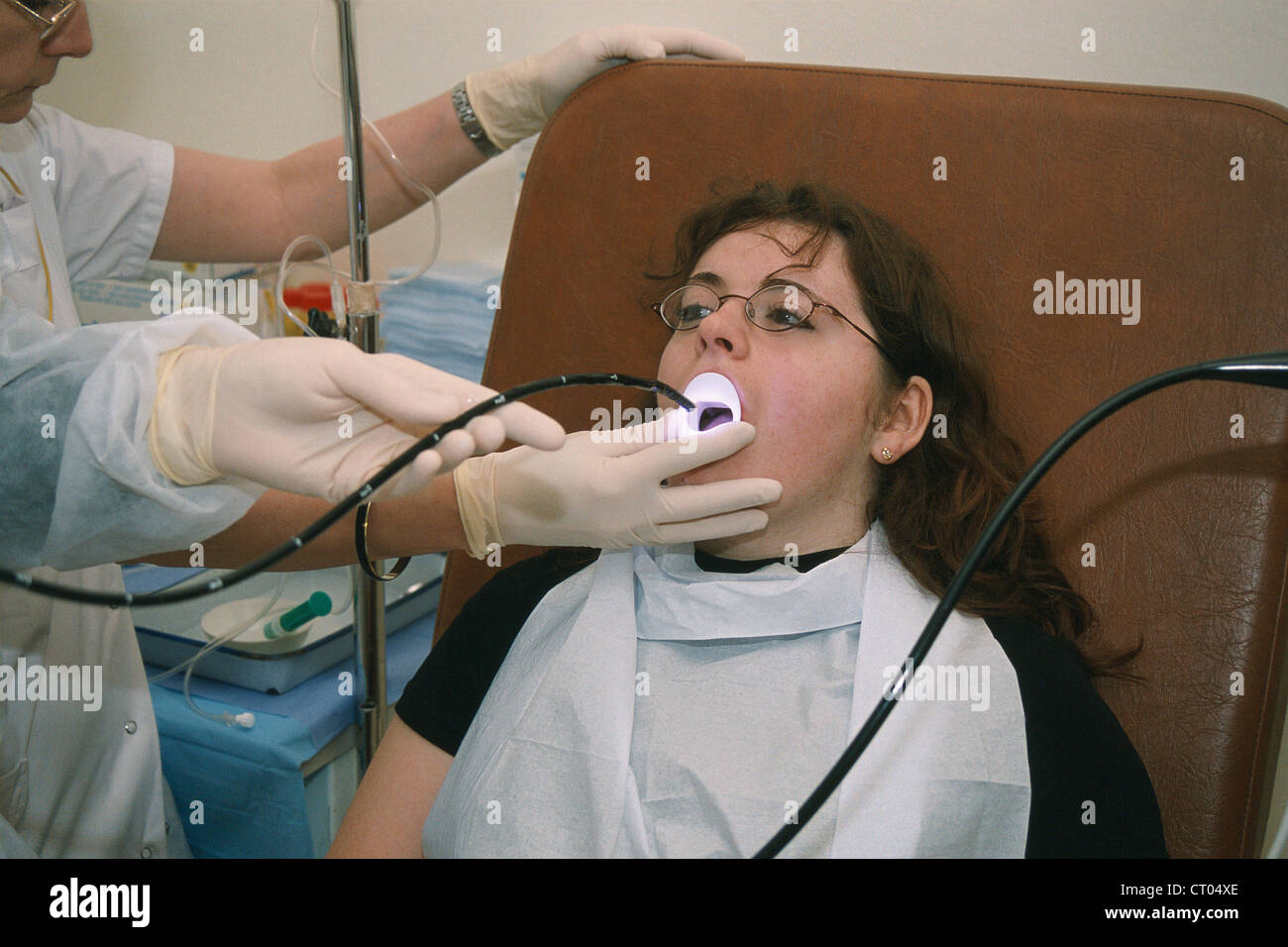 MAGEN, ENDOSKOPIE-UNTERSUCHUNG Stockfoto