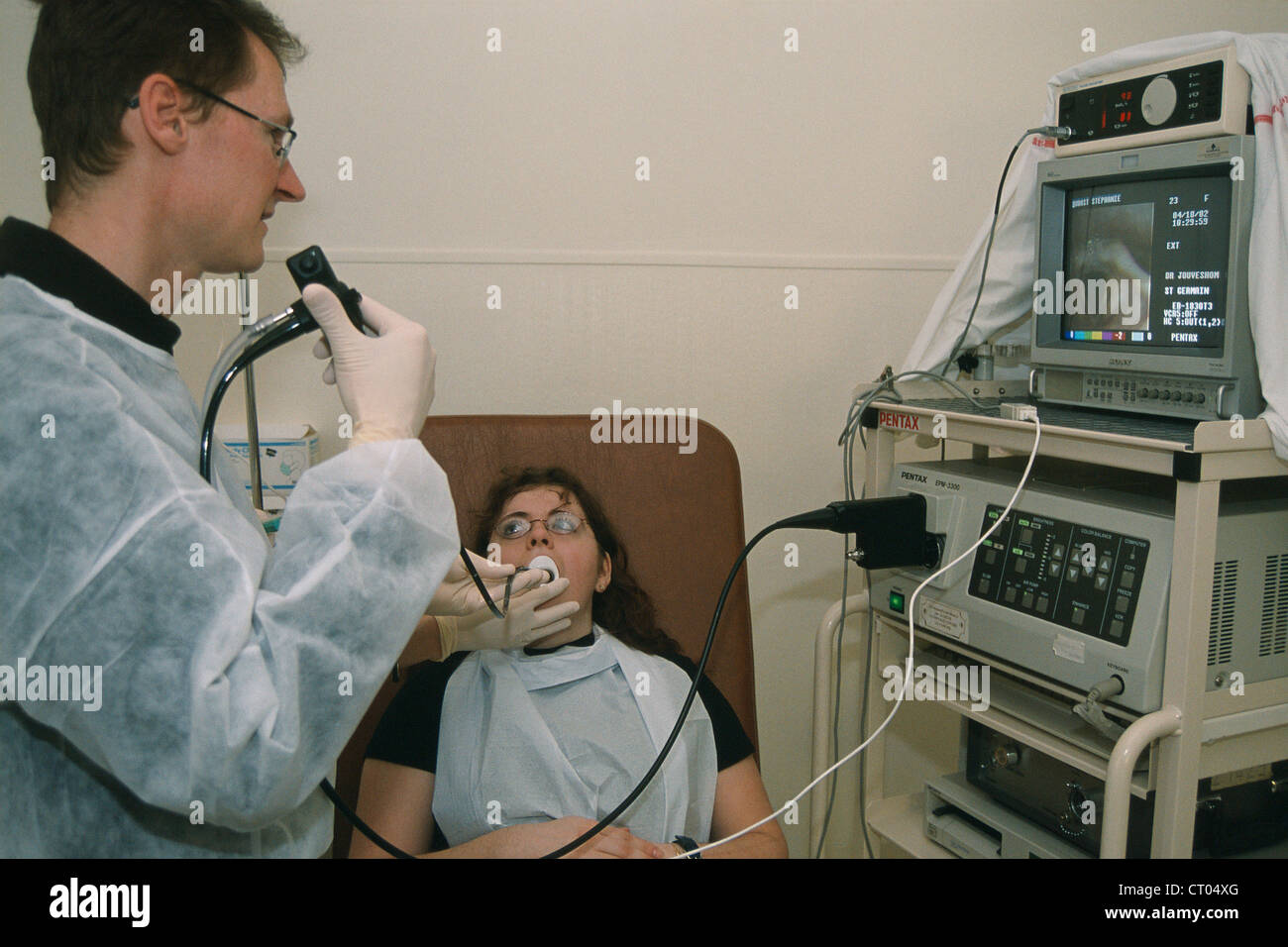 MAGEN, ENDOSKOPIE-UNTERSUCHUNG Stockfoto