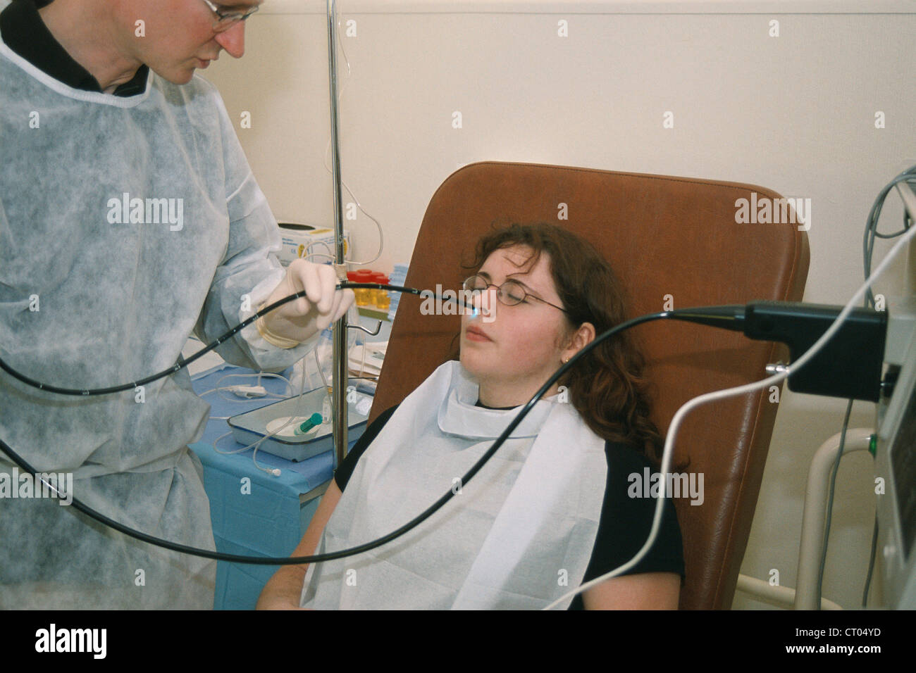MAGEN, ENDOSKOPIE-UNTERSUCHUNG Stockfoto