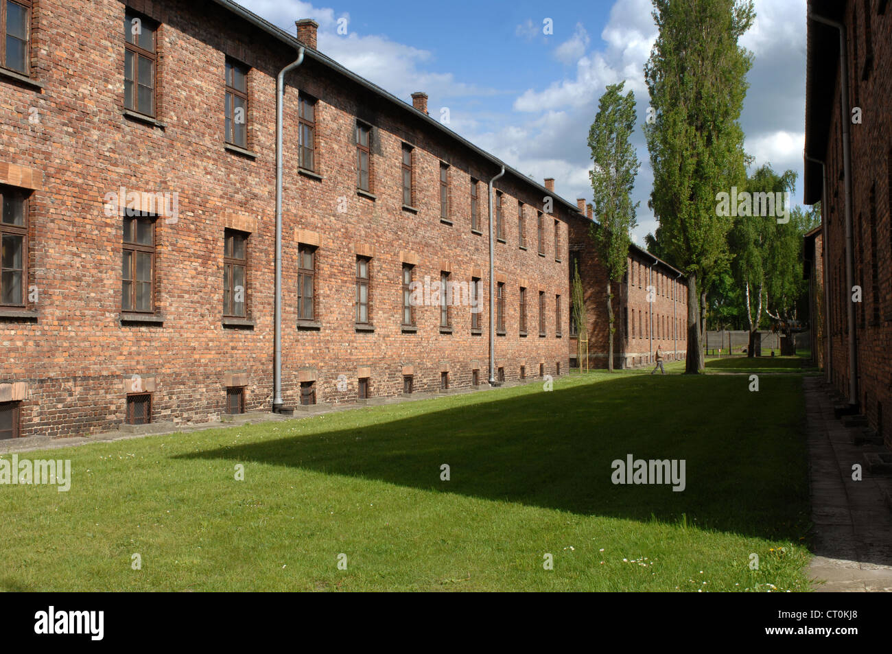 Auschwitz-Kaserne ich KZ Polen Stockfoto