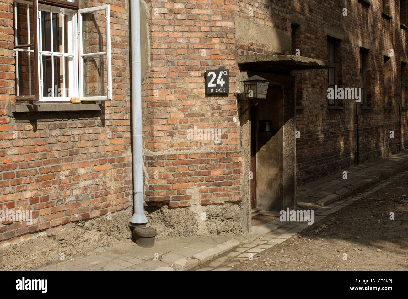 Block 24 Auschwitz ich KZ Polen Stockfotografie Alamy