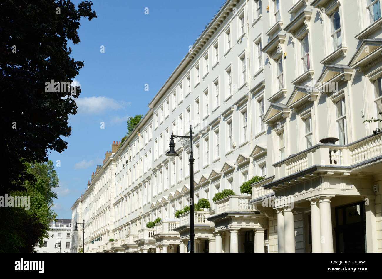 Häuser in Warwick Square, Pimlico, London, Großbritannien Stockfoto