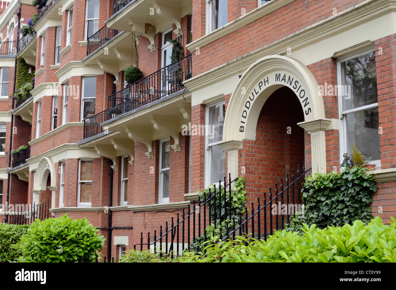 Biddulph Villen Wohnhaus in Elgin Avenue, Maida Vale W9, London, UK Stockfoto