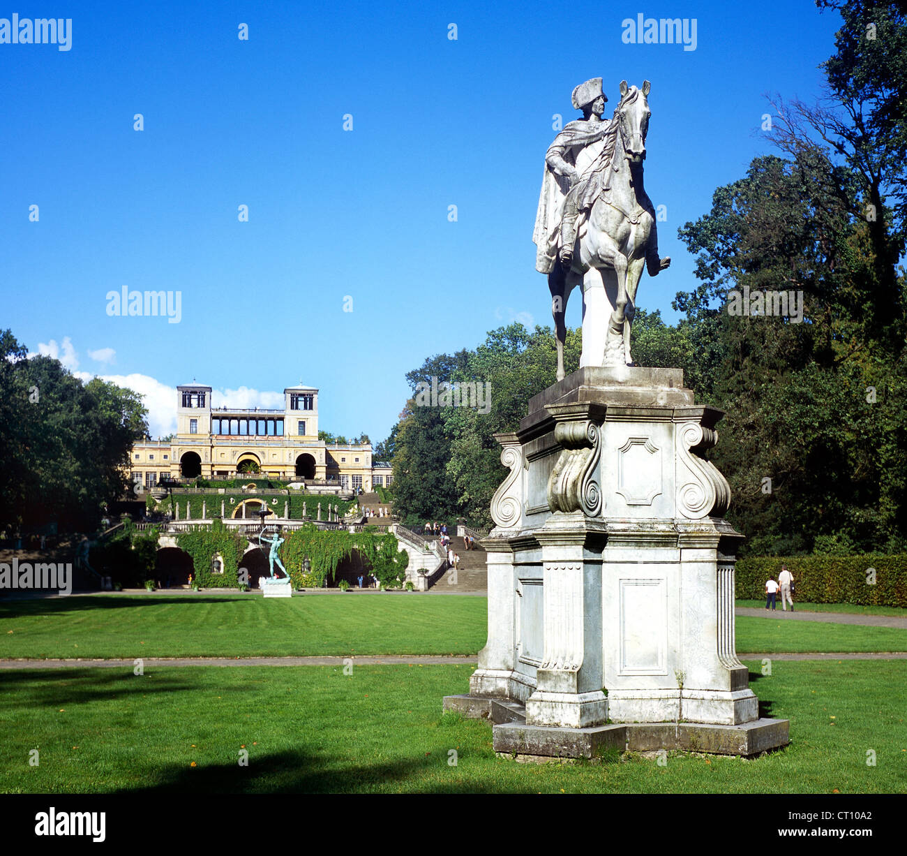 Potsdam, Park Sanssouci, Reiterdenkmal Stockfoto