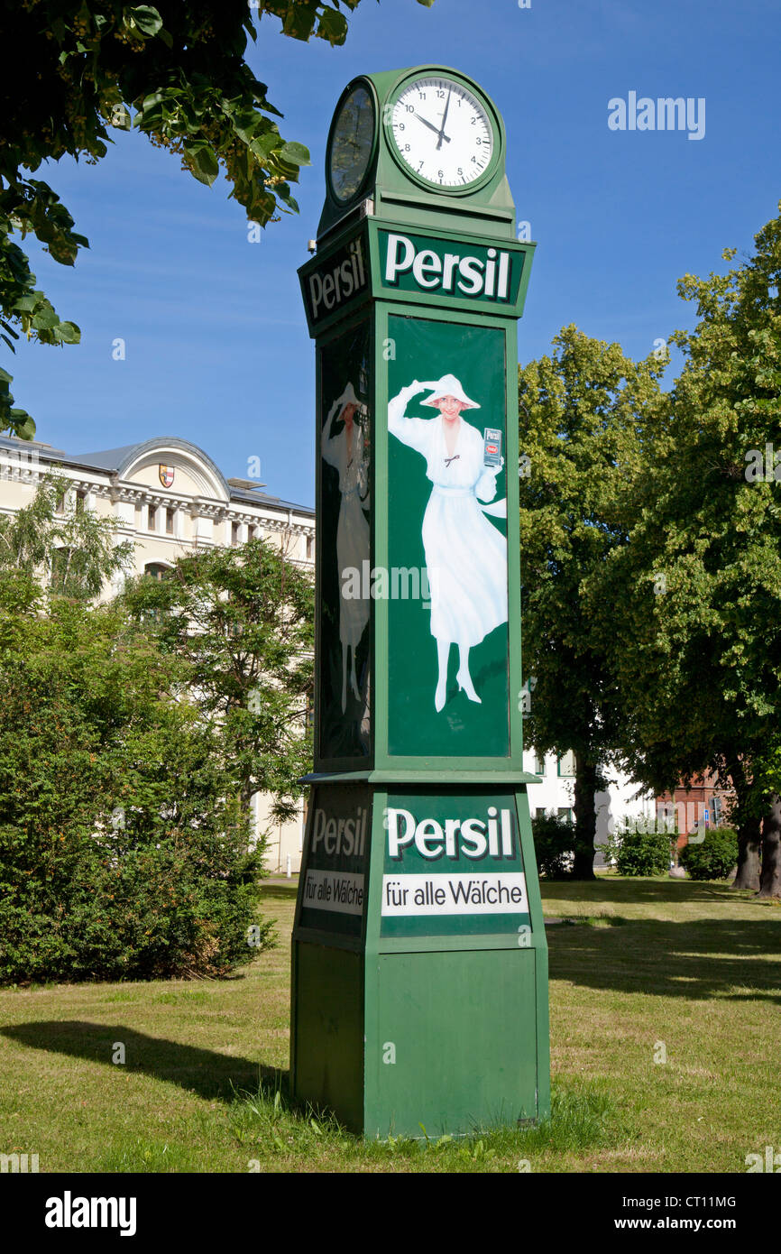 alte Werbung für das Reinigungsmittel Persil, Wismar, Mecklenburg-West Pomerania, Deutschland Stockfoto