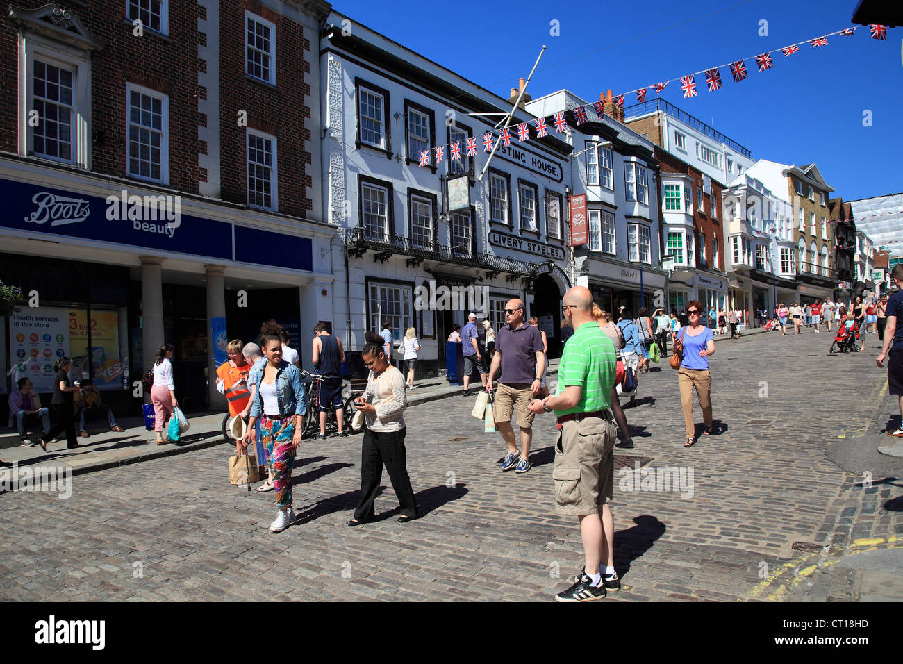 Guildford High Street, Surrey, England Stockfoto