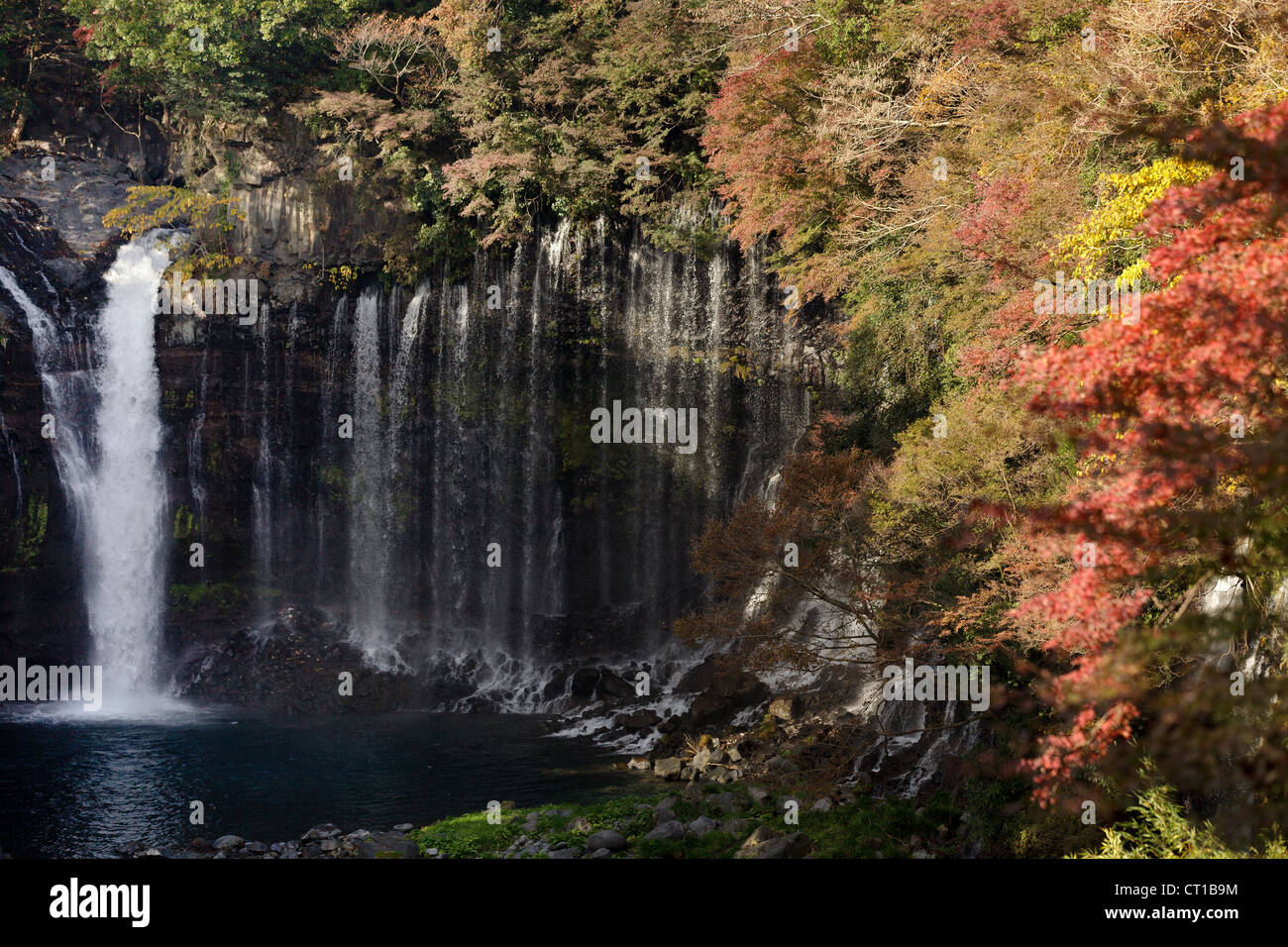 Shiraito Wasserfall Landschaft im Herbst, Japan Stockfoto