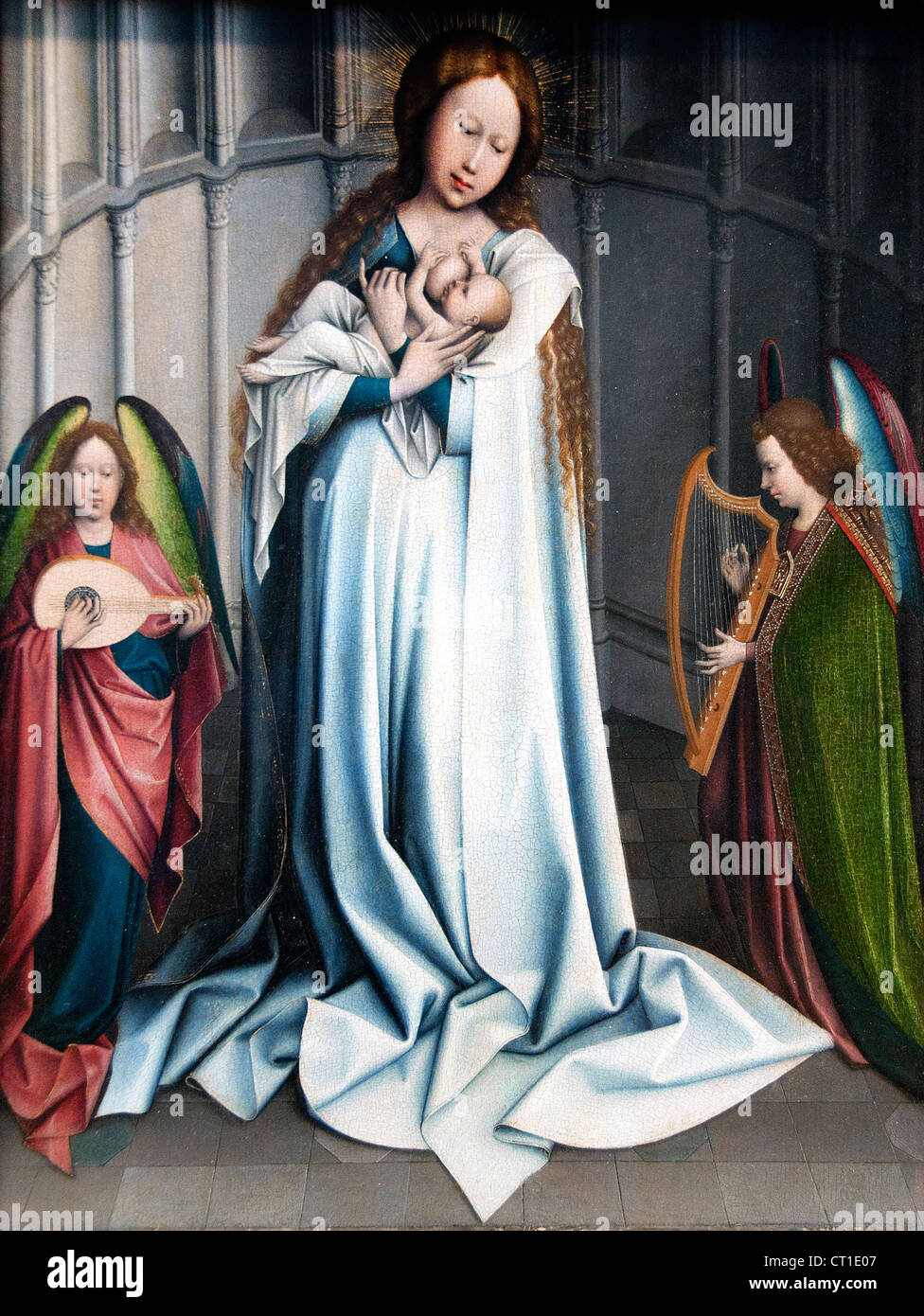 Jungfrau und das Kind in einer Apsis 1480 Kopie nach Robert Campin Niederlande Niederlande Stockfoto