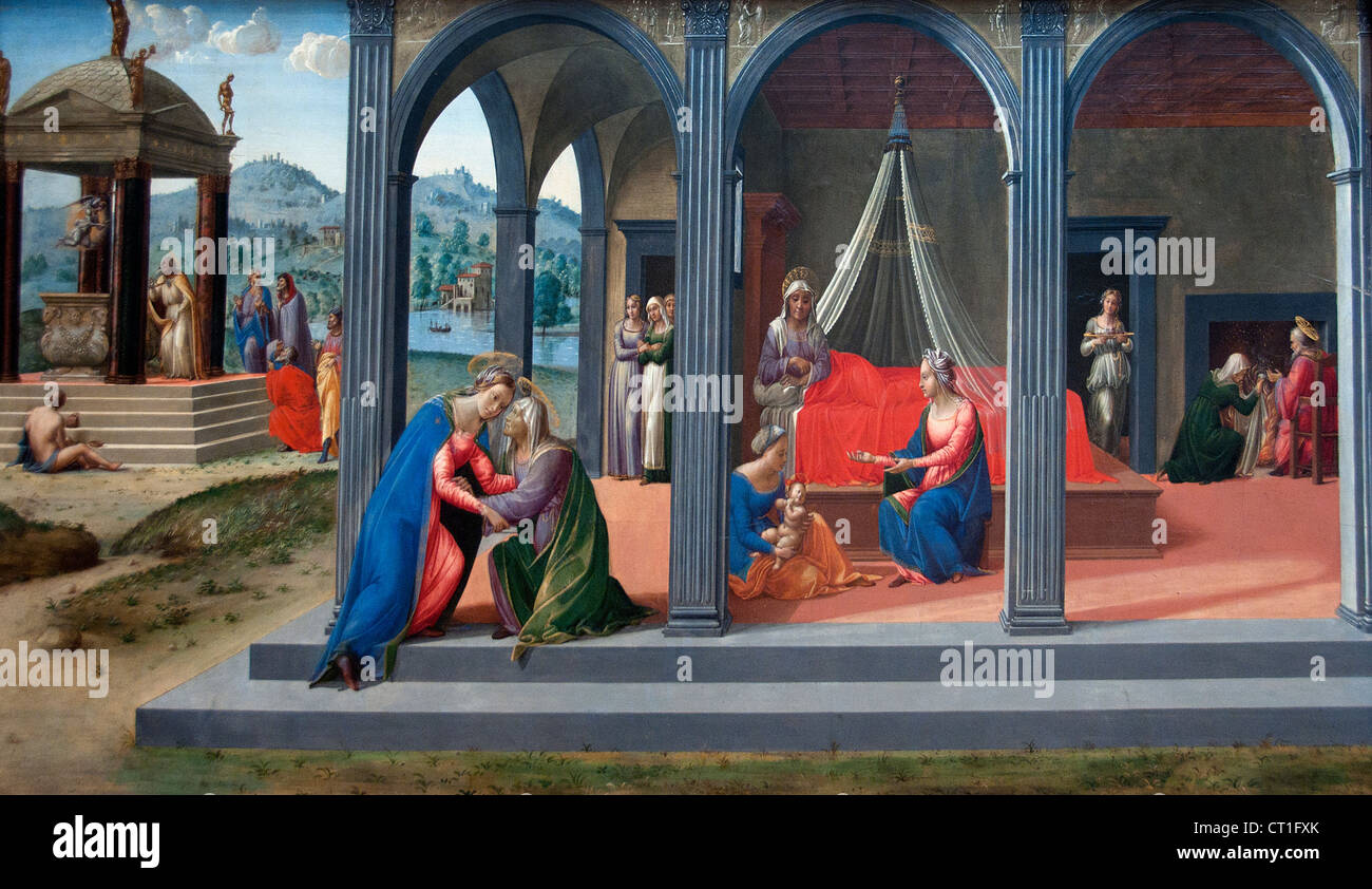 Szenen aus dem Leben des Heiligen Johannes der Täufer-1506 Francesco Granacci Francesco di Andrea di Marco Italien Italienisch Stockfoto