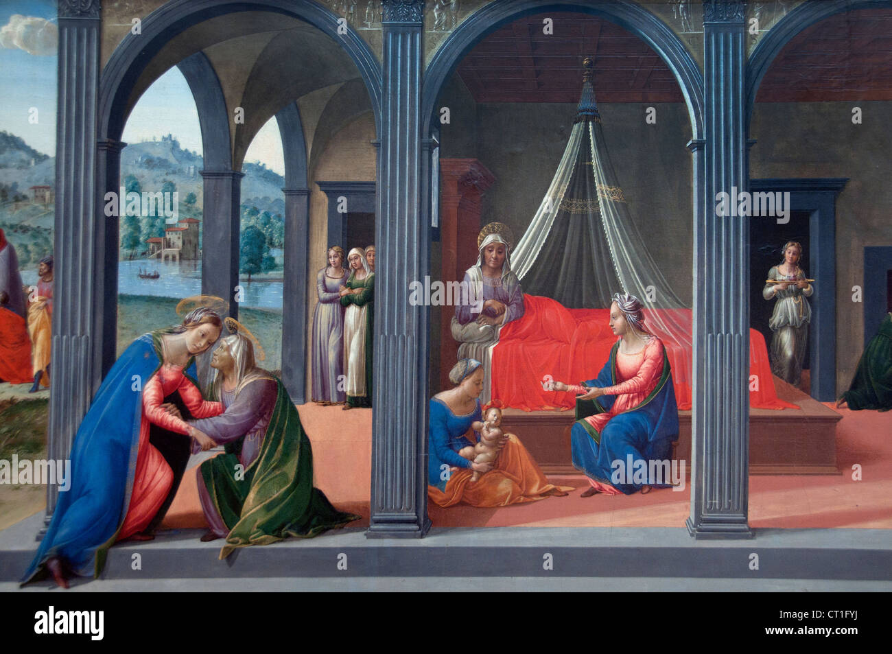 Szenen aus dem Leben des Heiligen Johannes der Täufer-1506 Francesco Granacci Francesco di Andrea di Marco Italien Italienisch Stockfoto